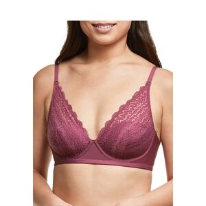 Maidenform Comfort Crush S/ 32C, 34 B,C Wine Lace Bra New